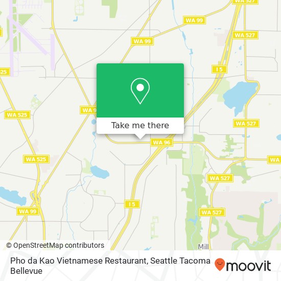 Mapa de Pho da Kao Vietnamese Restaurant, 617 128th St SW Everett, WA 98204