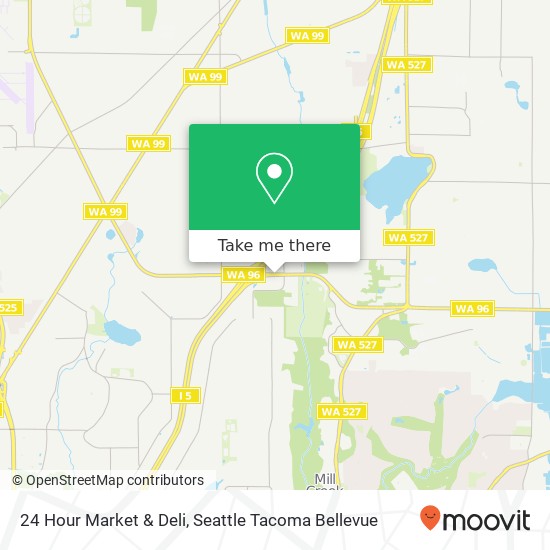 Mapa de 24 Hour Market & Deli, 130 128th St SE Everett, WA 98208