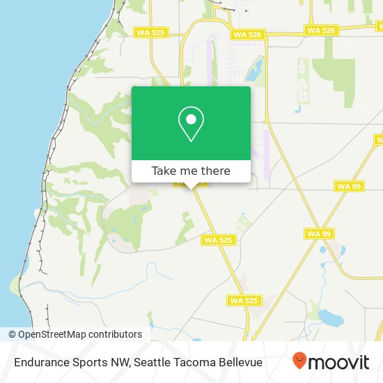 Mapa de Endurance Sports NW, 4201 Russell Rd Mukilteo, WA 98275