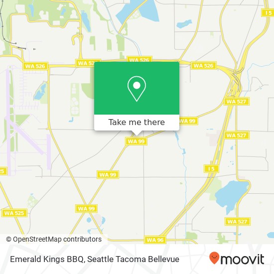 Mapa de Emerald Kings BBQ, 10121 Evergreen Way Everett, WA 98204