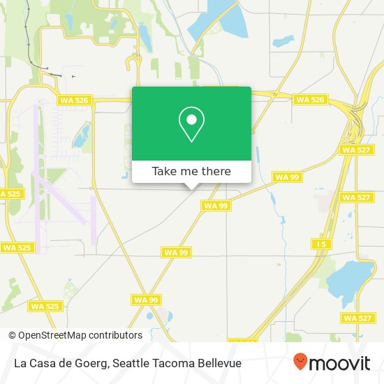 Mapa de La Casa de Goerg, 10030 Holly Dr Everett, WA 98204