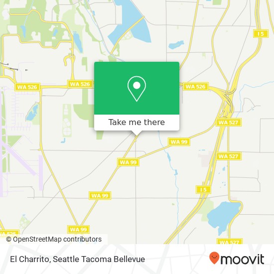 Mapa de El Charrito, 9629 Evergreen Way Everett, WA 98204