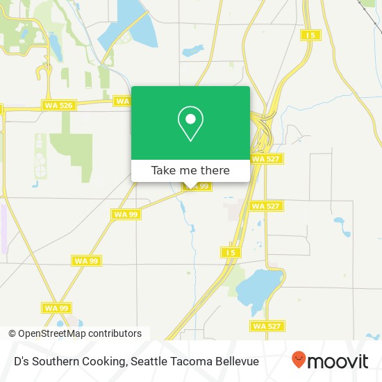 Mapa de D's Southern Cooking, 500 SE Everett Mall Way Everett, WA 98208
