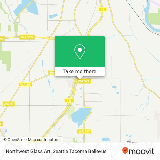 Mapa de Northwest Glass Art, 1710 100th Pl SE Everett, WA 98208