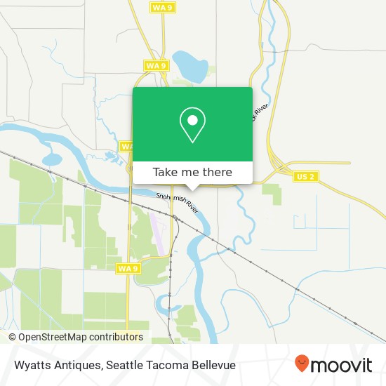 Mapa de Wyatts Antiques, 104 Union Ave Snohomish, WA 98290