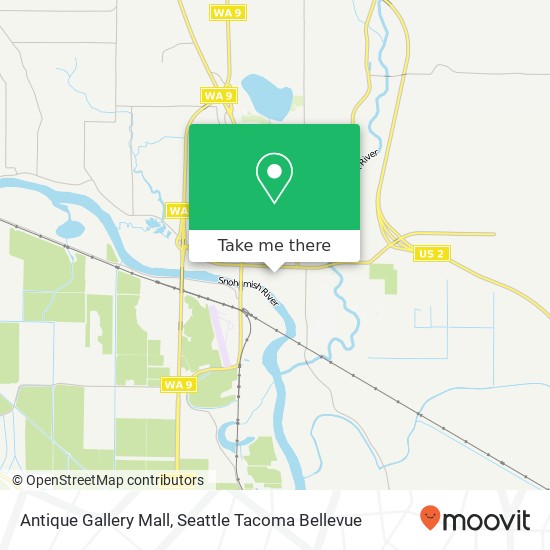 Mapa de Antique Gallery Mall, 117 Glen Ave Snohomish, WA 98290