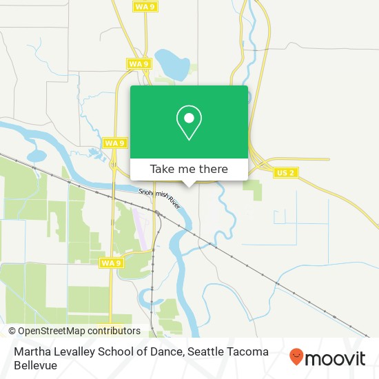 Mapa de Martha Levalley School of Dance, 133 Maple Ave Snohomish, WA 98290