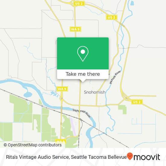 Mapa de Rita's Vintage Audio Service, 721 Avenue D Snohomish, WA 98290