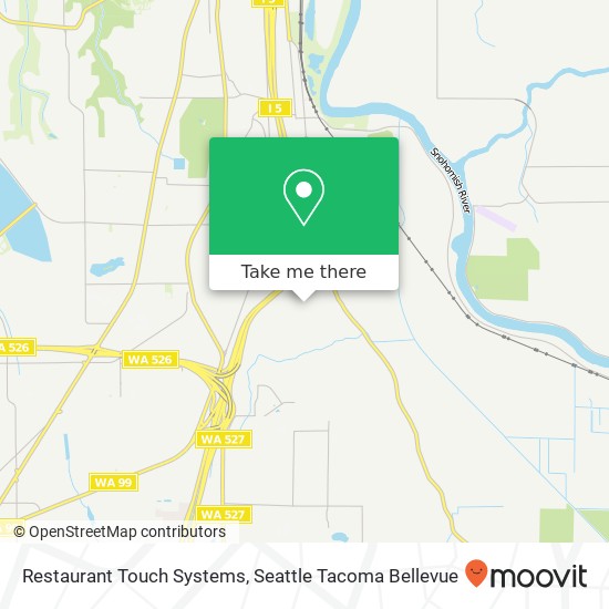 Mapa de Restaurant Touch Systems, 2801 Panaview Blvd Everett, WA 98203