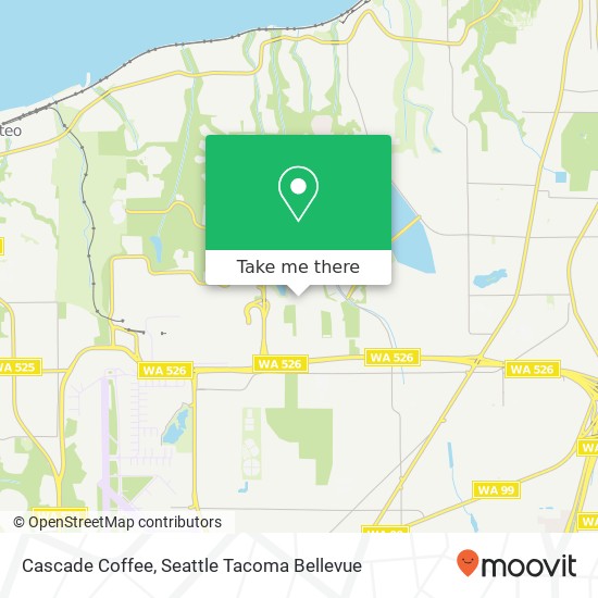 Mapa de Cascade Coffee, 1525 75th St SW Everett, WA 98203