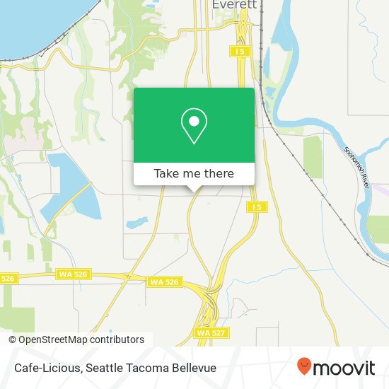 Mapa de Cafe-Licious, 6732 Beverly Blvd Everett, WA 98203