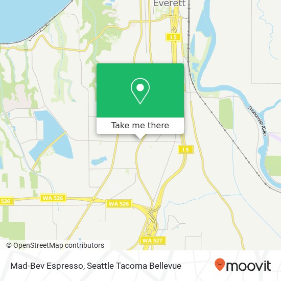 Mapa de Mad-Bev Espresso, 6732 Beverly Blvd Everett, WA 98203