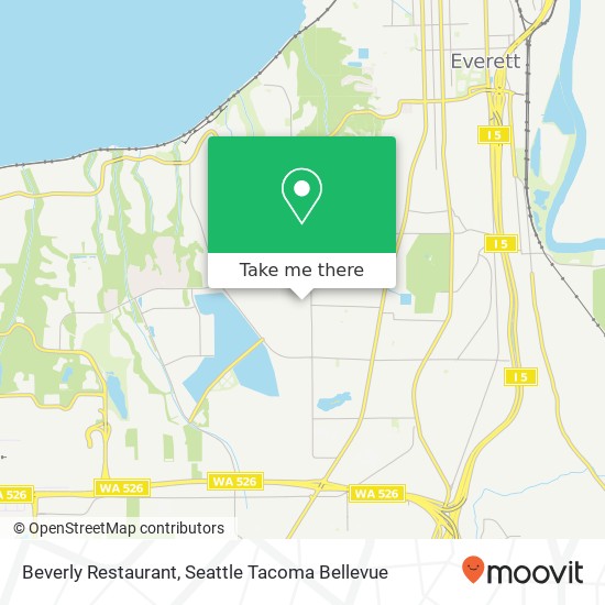 Mapa de Beverly Restaurant, 102 61st Pl SE Everett, WA 98203