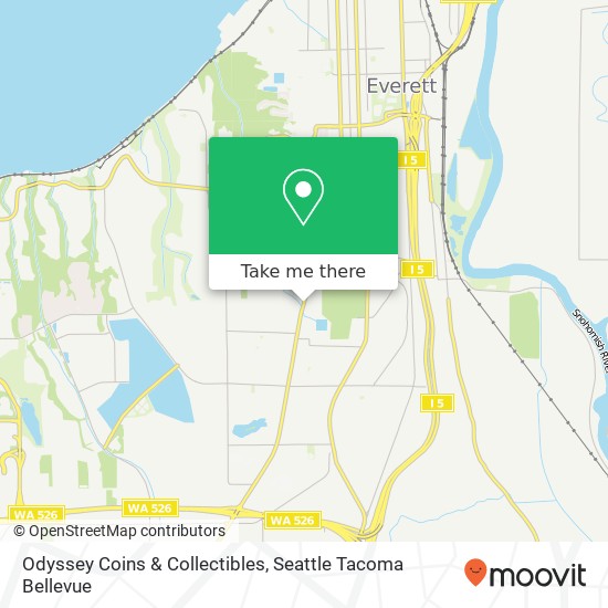 Mapa de Odyssey Coins & Collectibles, 5815 Evergreen Way Everett, WA 98203