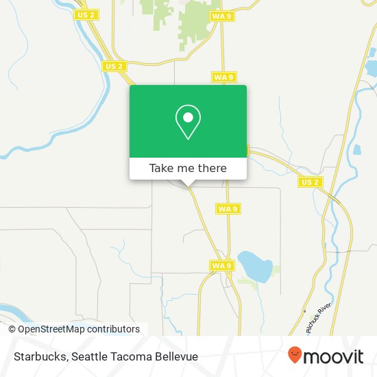 Mapa de Starbucks, Bickford Ave Snohomish, WA 98290