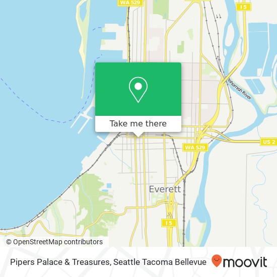 Mapa de Pipers Palace & Treasures, 1420 Hewitt Ave Everett, WA 98201