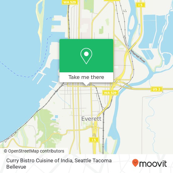 Mapa de Curry Bistro Cuisine of India, 1907 Hewitt Ave Everett, WA 98201