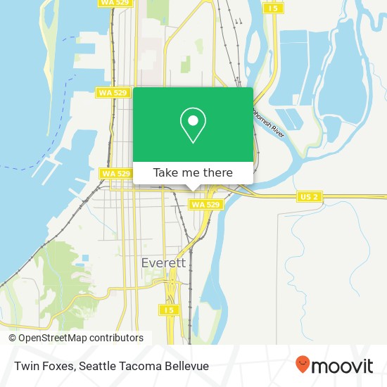 Mapa de Twin Foxes, 2718 Hewitt Ave Everett, WA 98201