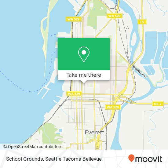 Mapa de School Grounds, 2400 Wetmore Ave Everett, WA 98201