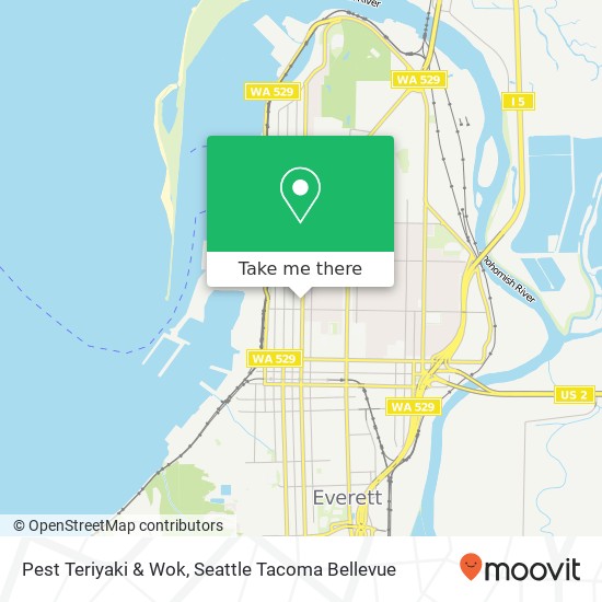 Mapa de Pest Teriyaki & Wok, 2232 Colby Ave Everett, WA 98201