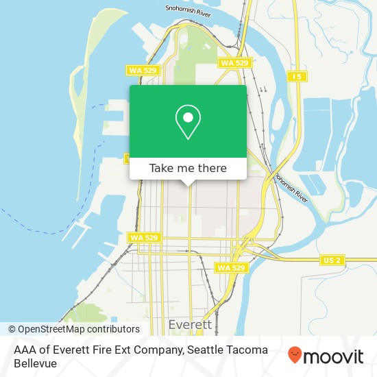 Mapa de AAA of Everett Fire Ext Company, 2022 Broadway Everett, WA 98201