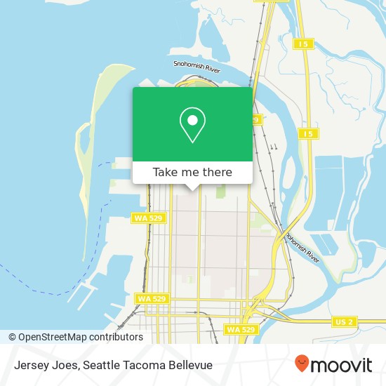 Mapa de Jersey Joes, 1328 Lombard Ave Everett, WA 98201