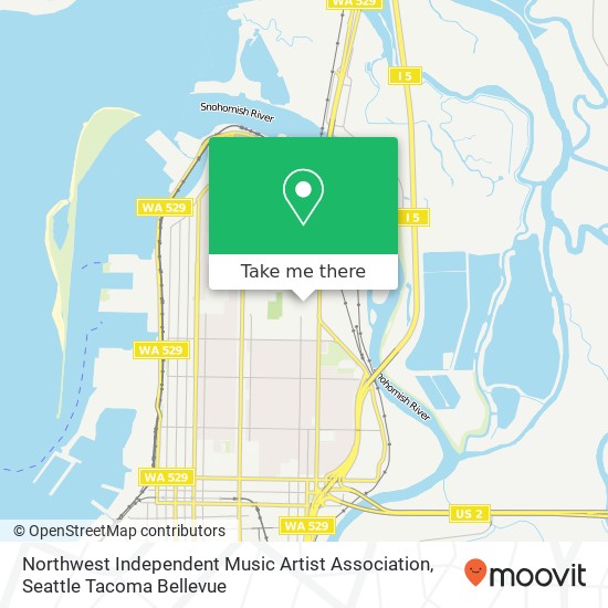 Northwest Independent Music Artist Association map