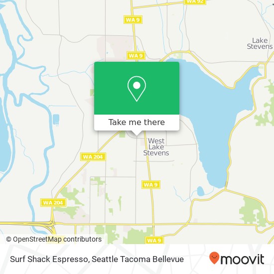 Mapa de Surf Shack Espresso, 303 91st Ave NE Lake Stevens, WA 98258