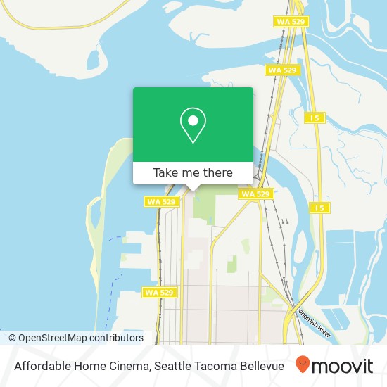 Mapa de Affordable Home Cinema, 420 Rockefeller Ave Everett, WA 98201