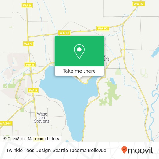 Mapa de Twinkle Toes Design, 11212 Vernon Rd Lake Stevens, WA 98258