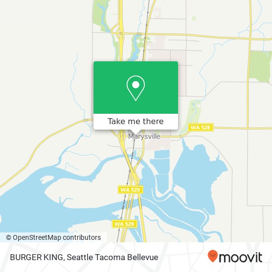Mapa de BURGER KING, 1315 4th St Marysville, WA 98270