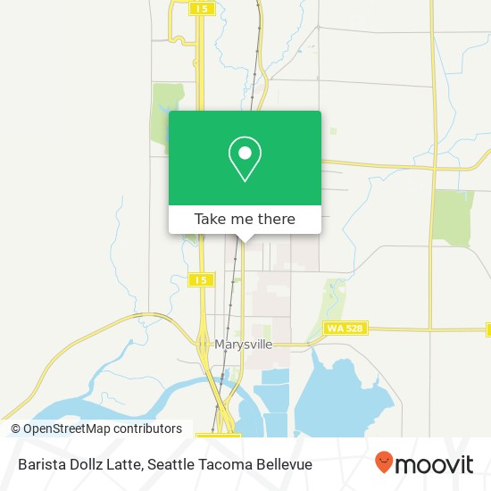 Mapa de Barista Dollz Latte, 1300 State Ave Marysville, WA 98270