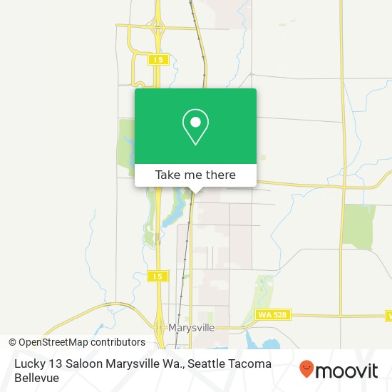 Mapa de Lucky 13 Saloon Marysville Wa., Twin Cedars Mobile Home Park Marysville, WA 98270