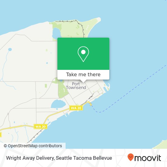Mapa de Wright Away Delivery, 1042 Blaine St Port Townsend, WA 98368