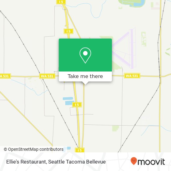 Mapa de Ellie's Restaurant, 3525 168th St NE Arlington, WA 98223