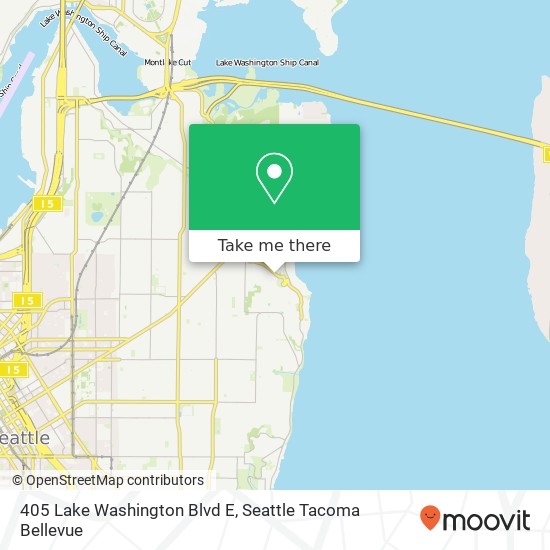 Mapa de 405 Lake Washington Blvd E