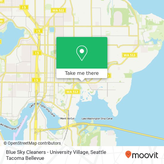 Blue Sky Cleaners - University Village map