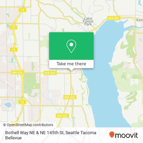 Bothell Way NE & NE 145th St map