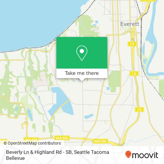 Mapa de Beverly Ln & Highland Rd - SB