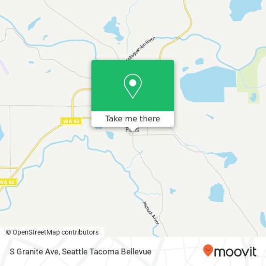 S Granite Ave map