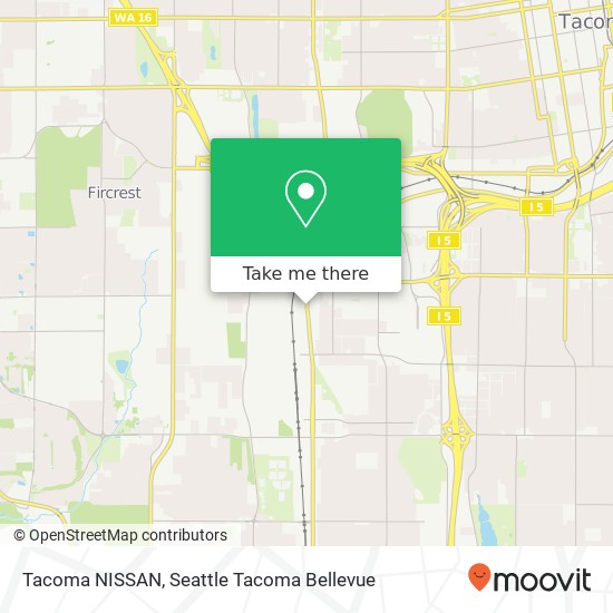 Mapa de Tacoma NISSAN