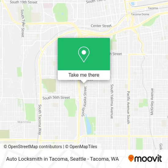 Auto Locksmith in Tacoma map