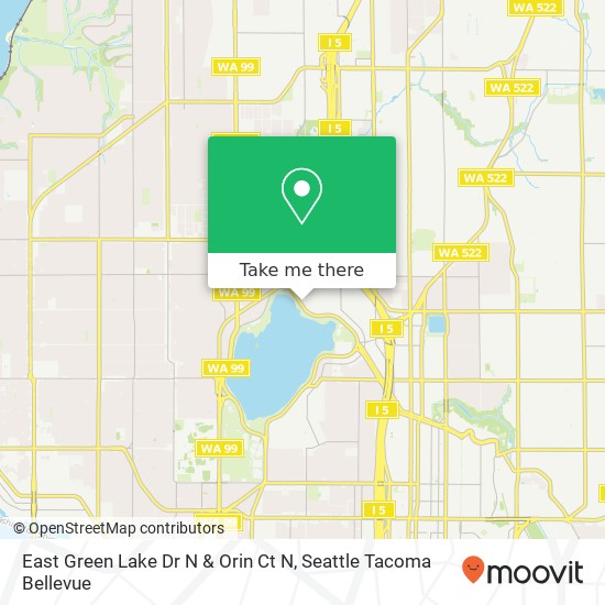 Mapa de East Green Lake Dr N & Orin Ct N