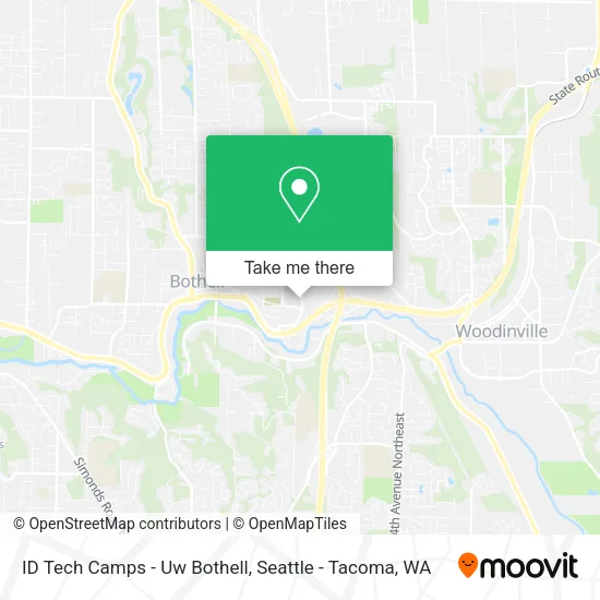 Mapa de ID Tech Camps - Uw Bothell