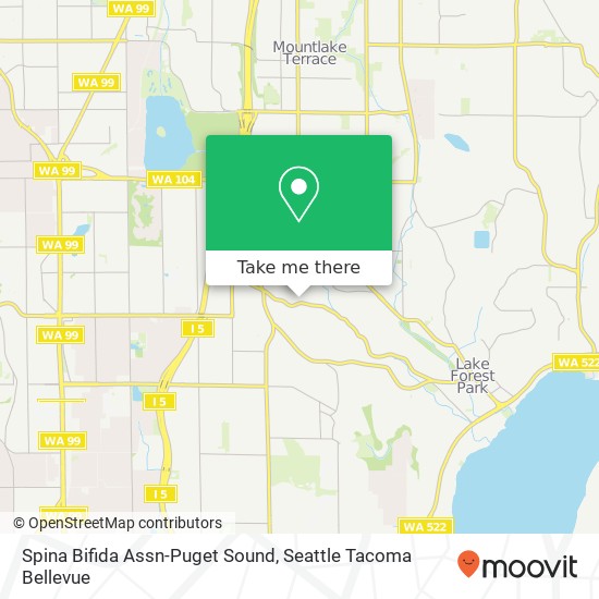 Spina Bifida Assn-Puget Sound map