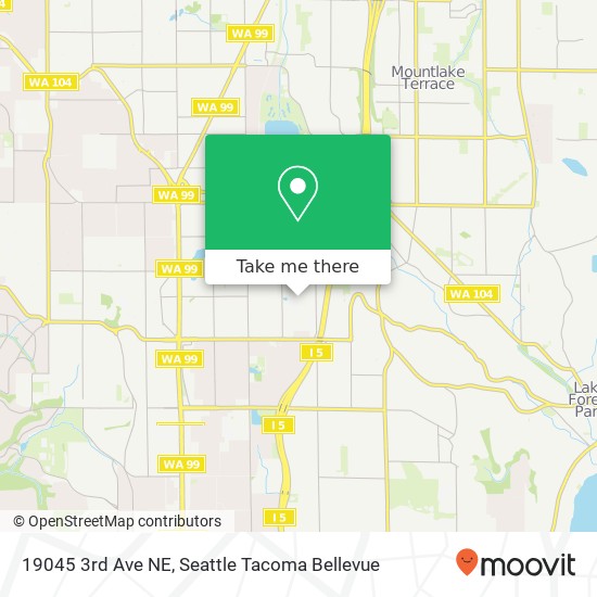 Mapa de 19045 3rd Ave NE