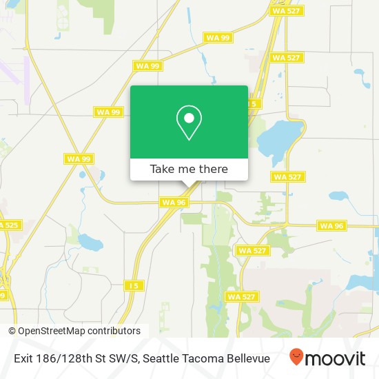 Mapa de Exit 186/128th St SW/S