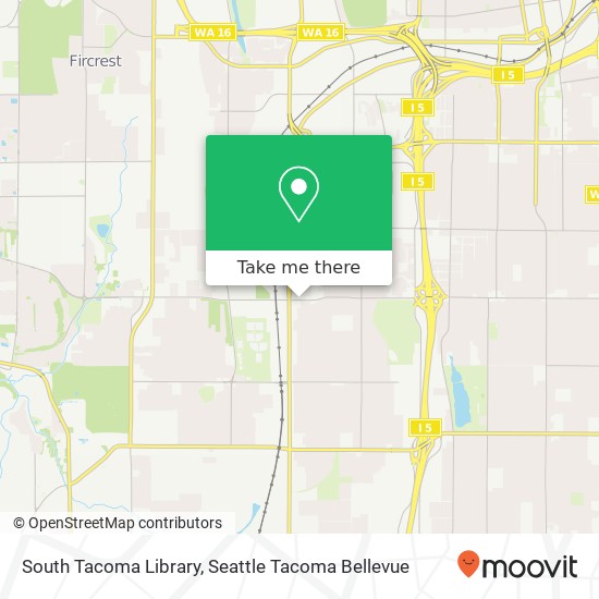 South Tacoma Library map