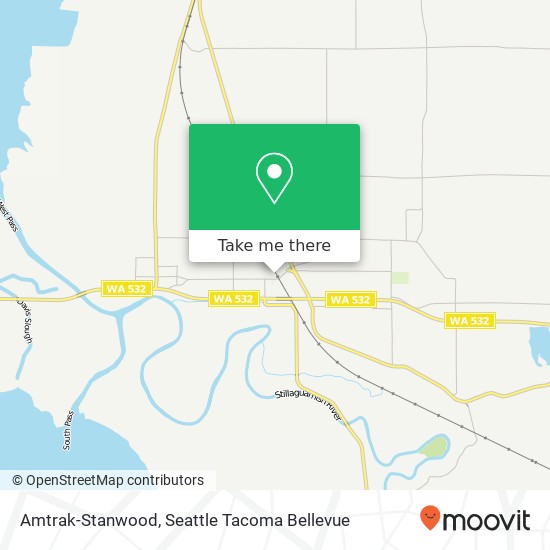 Amtrak-Stanwood map