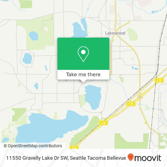 Mapa de 11550 Gravelly Lake Dr SW